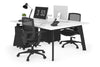 Switch - 2 Person Workstation Black Frame [1400L x 700W] - Thumbnail 1 