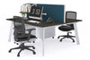 Switch - 2 Person Workstation White Frame [1400L x 800W with Cable Scallop] - Thumbnail 47 