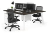 Switch - 2 Person Workstation White Frame [1400L x 800W with Cable Scallop] - Thumbnail 42 