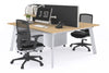 Switch - 2 Person Workstation White Frame [1400L x 800W with Cable Scallop] - Thumbnail 25 
