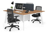 Switch - 2 Person Workstation White Frame [1400L x 800W with Cable Scallop] - Thumbnail 57 