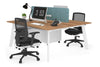 Switch - 2 Person Workstation White Frame [1400L x 800W with Cable Scallop] - Thumbnail 58 