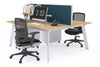 Switch - 2 Person Workstation White Frame [1400L x 800W with Cable Scallop] - Thumbnail 23 