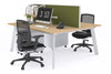 Switch - 2 Person Workstation White Frame [1400L x 800W with Cable Scallop] - Thumbnail 22 