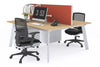 Switch - 2 Person Workstation White Frame [1400L x 800W with Cable Scallop] - Thumbnail 20 