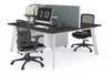 Switch - 2 Person Workstation White Frame [1400L x 800W with Cable Scallop] - Thumbnail 48 
