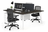 Switch - 2 Person Workstation White Frame [1400L x 800W with Cable Scallop] - Thumbnail 43 