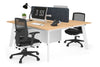 Switch - 2 Person Workstation White Frame [1400L x 800W with Cable Scallop] - Thumbnail 54 