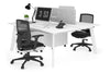 Switch - 2 Person Workstation White Frame [1400L x 800W with Cable Scallop] - Thumbnail 50 