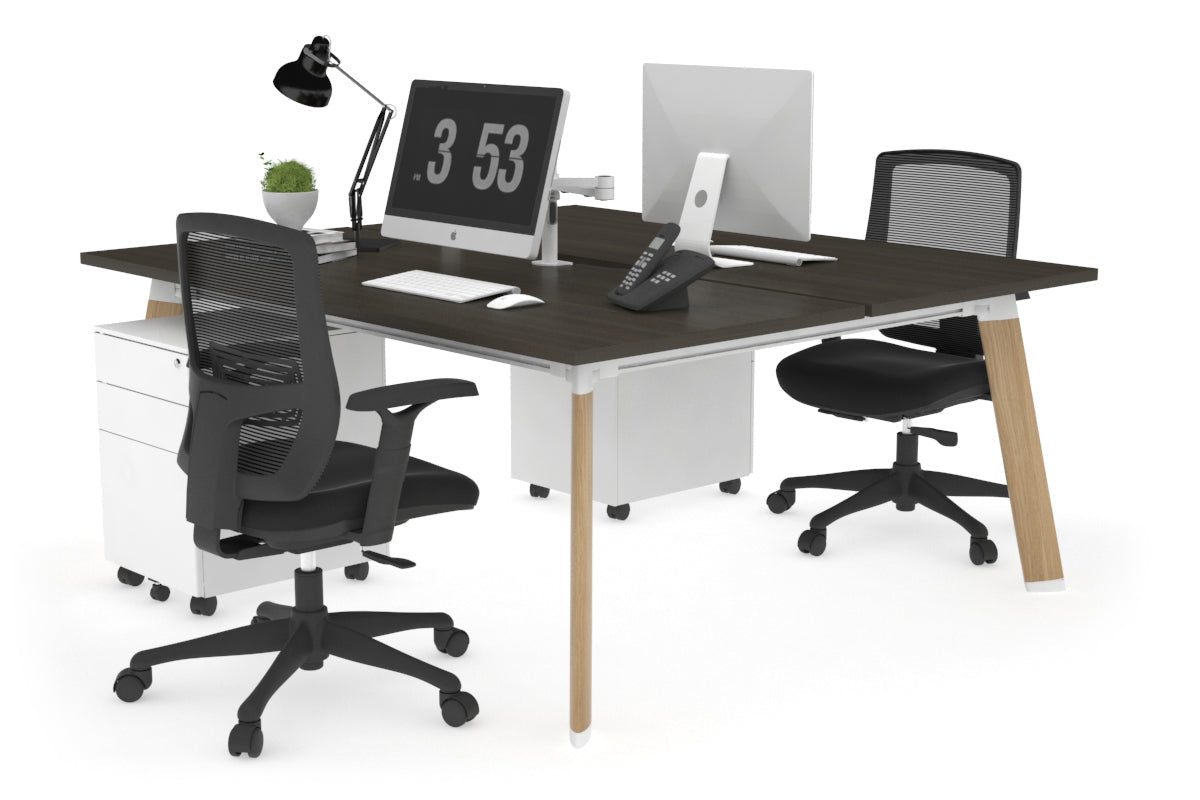 Switch - 2 Person Workstation Wood Imprint Frame [1200L x 800W with Cable Scallop] Jasonl dark oak none 