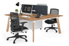 Switch - 2 Person Workstation Wood Imprint Frame [1400L x 800W with Cable Scallop] - Thumbnail 49 