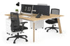 Switch - 2 Person Workstation Wood Imprint Frame [1400L x 800W with Cable Scallop] - Thumbnail 19 