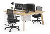 Switch - 2 Person Workstation Wood Imprint Frame [1400L x 800W with Cable Scallop] - Thumbnail 18 