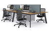 Switch - 4 Person Workstation Black Frame [1600L x 800W with Cable Scallop] - Thumbnail 28 