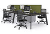 Switch - 4 Person Workstation Black Frame [1600L x 800W with Cable Scallop] - Thumbnail 38 