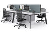 Switch - 4 Person Workstation Black Frame [1600L x 800W with Cable Scallop] - Thumbnail 12 