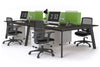 Switch - 4 Person Workstation Black Frame [1600L x 800W with Cable Scallop] - Thumbnail 32 
