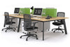 Switch - 4 Person Workstation Black Frame [1600L x 800W with Cable Scallop] - Thumbnail 16 