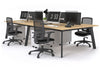 Switch - 4 Person Workstation Black Frame [1600L x 800W with Cable Scallop] - Thumbnail 18 