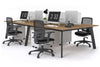 Switch - 4 Person Workstation Black Frame [1600L x 800W with Cable Scallop] - Thumbnail 57 