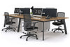 Switch - 4 Person Workstation Black Frame [1600L x 800W with Cable Scallop] - Thumbnail 59 