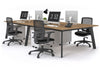 Switch - 4 Person Workstation Black Frame [1600L x 800W with Cable Scallop] - Thumbnail 54 