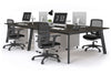 Switch - 4 Person Workstation Black Frame [1600L x 800W with Cable Scallop] - Thumbnail 30 