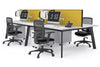 Switch - 4 Person Workstation Black Frame [1600L x 800W with Cable Scallop] - Thumbnail 9 
