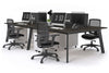Switch - 4 Person Workstation Black Frame [1600L x 800W with Cable Scallop] - Thumbnail 34 