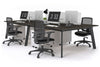 Switch - 4 Person Workstation Black Frame [1600L x 800W with Cable Scallop] - Thumbnail 33 
