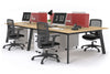 Switch - 4 Person Workstation Black Frame [1600L x 800W with Cable Scallop] - Thumbnail 15 