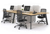 Switch - 4 Person Workstation Black Frame [1600L x 800W with Cable Scallop] - Thumbnail 17 