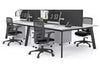 Switch - 4 Person Workstation Black Frame [1600L x 800W with Cable Scallop] - Thumbnail 13 
