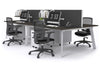 Switch - 4 Person Workstation White Frame [1200L x 800W with Cable Scallop] - Thumbnail 50 