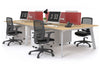 Switch - 4 Person Workstation White Frame [1200L x 800W with Cable Scallop] - Thumbnail 15 