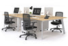 Switch - 4 Person Workstation White Frame [1200L x 800W with Cable Scallop] - Thumbnail 14 