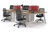Switch - 4 Person Workstation White Frame [1200L x 800W with Cable Scallop] - Thumbnail 28 
