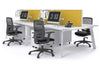Switch - 4 Person Workstation White Frame [1200L x 800W with Cable Scallop] - Thumbnail 9 