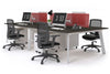 Switch - 4 Person Workstation White Frame [1200L x 800W with Cable Scallop] - Thumbnail 40 