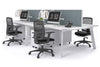 Switch - 4 Person Workstation White Frame [1200L x 800W with Cable Scallop] - Thumbnail 12 