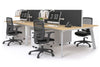 Switch - 4 Person Workstation White Frame [1200L x 800W with Cable Scallop] - Thumbnail 25 