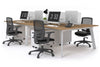 Switch - 4 Person Workstation White Frame [1200L x 800W with Cable Scallop] - Thumbnail 30 