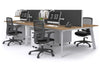 Switch - 4 Person Workstation White Frame [1200L x 800W with Cable Scallop] - Thumbnail 38 