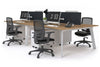 Switch - 4 Person Workstation White Frame [1200L x 800W with Cable Scallop] - Thumbnail 32 