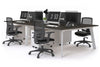 Switch - 4 Person Workstation White Frame [1200L x 800W with Cable Scallop] - Thumbnail 43 