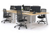 Switch - 4 Person Workstation White Frame [1200L x 800W with Cable Scallop] - Thumbnail 19 