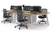 Switch - 4 Person Workstation White Frame [1200L x 800W with Cable Scallop] - Thumbnail 31 
