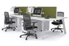 Switch - 4 Person Workstation White Frame [1200L x 800W with Cable Scallop] - Thumbnail 10 