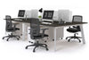 Switch - 4 Person Workstation White Frame [1200L x 800W with Cable Scallop] - Thumbnail 42 