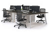 Switch - 4 Person Workstation White Frame [1200L x 800W with Cable Scallop] - Thumbnail 44 